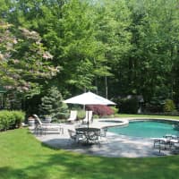 <p>A look at the pool and the backyard of the home of actors Lucie Arnaz and Larry Luckinbill.</p>