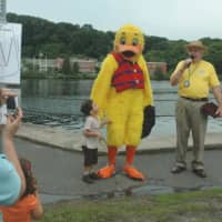 <p>Bob Lasprogato serves as emcee of a past year&#x27;s Westport Sunrise Rotary Great Duck Race. </p>
