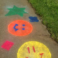 <p>Shapes, colors and more decorate the paved path of the new Born Learning Trail in Danbury&#x27;s Rogers Park. </p>