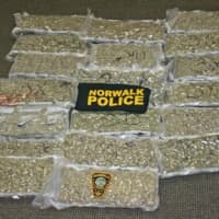 <p>Norwalk police broke up a marijuana operation Thursday that is believed to have been sending in excess of 400 pounds of pot into the city. Above is 20 pounds of pot seized from a Taylor Avenue home on Thursday.</p>