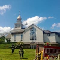 <p>According to Danbury Mayor Mark Boughton&#x27;s Twitter, water was pouring out the front doors of the church. </p>