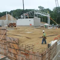 <p>Work continues on schedule for the Westport Weston Family Ys new Mahackeno campus.</p>