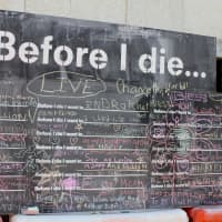 <p>A new art installation in White Plain&#x27;s Renaissance Square asks people to write what they want to do before they die.
</p>