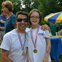 <p>Chappaqua Swim &amp; Tennis Club swimmers after doing laps to fight cancer.</p>