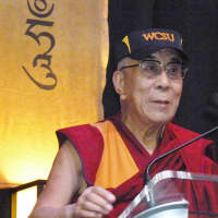 <p>His Holiness the 14th Dalai Lama gives a sold-out public talk at Western Connecticut State University in Danbury in October</p>