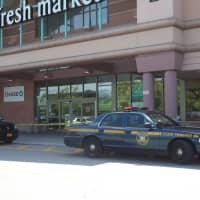 <p>New York State Police sectioned off the A&amp;P supermarket at Cortlandt Town Center Wednesday morning after a reported bank robbery. </p>