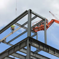 <p>A signed steel beam &quot;tops off&quot; the new Westport Weston Family Y facility under construction at the Y&#x27;s Mahackeno  campus.</p>