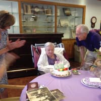 <p>Agnes Fauerbach celebrated her 100th birthday with her daughter, Susan Downes, and family members.</p>