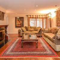 <p>The living room at 229 Byram Lake Road in Bedford Corners</p>