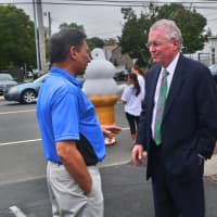 <p>Fairfield First Selectman Michael Tetreau and Nick Frattaroli speak about the fundraising at Dairy Queen for the Maria Fareri Children&#x27;s Hospital.</p>