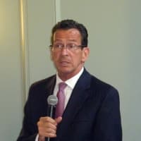 <p>Connecticut Gov. Dannel Malloy speaks at an event Tuesday in Westport honoring his leadership following the Sandy Hook shootings.</p>
