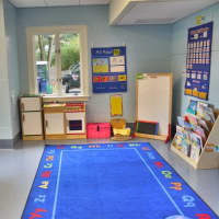<p>Here is one of the newly redone classrooms at Trinity Nursery School, ready for students to begin classes in a week.</p>