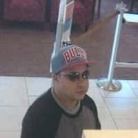 <p>This is a surveillance camera photo of the suspect in the bank robbery in Linden, N.J. </p>
