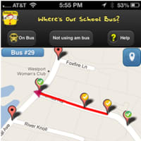 <p>The &quot;Where&#x27;s Our School Bus?&quot; app features a map that shows users where their school bus is on its route.</p>