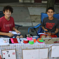 <p>Two boys from Tarrytown debuted their duct tape wallet business with a friend at the fair. </p>