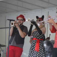 <p>Brooklyn&#x27;s famous Hungry Marching Band brass ensemble got locals dancing at Riverfest on Saturday.</p>