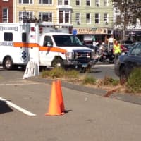<p>Ambulances arrive on the scene after children were injured Sunday when a ride malfunctioned at the Norwalk Oyster Festival. </p>