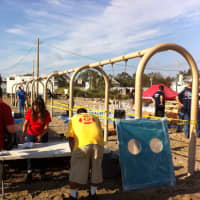 <p>Fire fighters, contractors and builders from New Jersey to join locals in building a playground at Fairfield&#x27;s Penfield Beach.</p>
