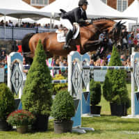 <p>Brianne Goutal and Nice de Prissey compete at the American Gold Cup in North Salem.</p>