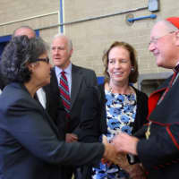 <p>Cardinal Dolan greets Sr. Anne Massell.</p>