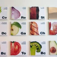 <p>A periodic table of food elements is displayed inside Freshii, a new eatery in downtown Westport.</p>