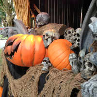 <p>Halloween decorations on Philipsburg Manor.</p>