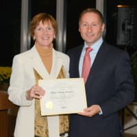 <p>Making Headway Foundation Excutive Director Catherine Lepone with County Executive Rob Astorino.</p>