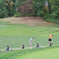 <p>Players warming up at the Rye Y&#x27;s annual golf fundraiser at the Apawamis Club.</p>
