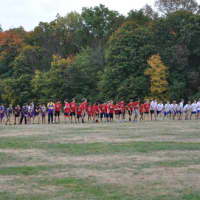<p>Runners take off at the start of the boys race.</p>