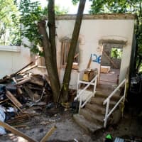 <p>A home in Yonkers being rebuilt after  Hurricane Sandy.</p>