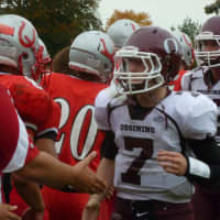 <p>Ossining quaterback Justin Davidov led the Pride in a closely-played 41-32 loss to Sleepy Hollow.</p>