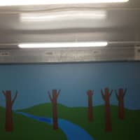 <p>Employees volunteered to paint this mural at Canine Kindergarten.</p>