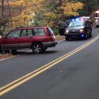 <p>A car hit a utility pole on Good Hill Road. </p>