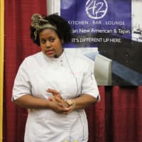 <p>White Plains&#x27; 42 The Restaurant&#x27;s new pastry chef, Melissa Camacho, gives a demonstration.</p>