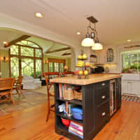 <p>The Kitchen and Family Room of The Northrup Scott House, 1090 Ridgefield Road, Wilton, CT</p>