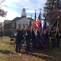 <p>Dozens of residents joined American Legion, town and county officials to pay their respect to local veterans.</p>