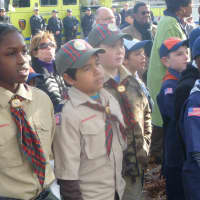 <p>Boy Scouts honored local residents on Veterans Day in Greenburgh.</p>