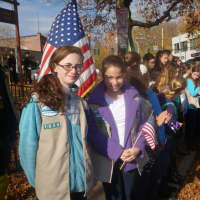 <p>Greenburgh Girl Scouts at Veterans Day ceremonies in Hartsdale.</p>