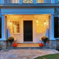 <p>The front entrance at 8 Kent Road in Scarsdale</p>