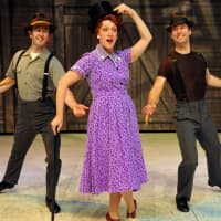 <p> Sean Quinn, Karen Murphy (Martha) and Caleb Teicher perform &quot;Let Me Sing And I&#x27;m Happy&quot; in White Christmas.</p>