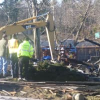 <p>The remains of the house in Yorktown destroyed by a fire on Sunday, Nov. 24. </p>