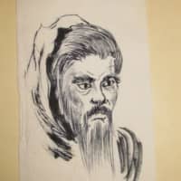<p>One of a group of men overheard discussing a murder that same morning at a Darien restaurant left behind these sketches. </p>
