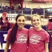 <p>Wilton runners Madison Peraino, right, and Annika Sheehan of the Connecticut Elite have advanced to the semifinals of the prestigious Colgate Games. </p>