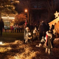 <p>Eastchester lit a nativity scene and an eight-foot menorah at its annual ceremony.</p>