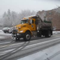 <p>Salt spreaders and plows were out on the local streets in Hastings-on-Hudson.</p>