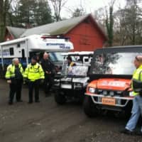 <p>First Responders and CERT participating in the exercise awaiting the search for the location of victims for medical response and removal.</p>