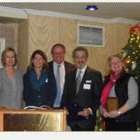 <p>Darien Chamber of Commerce honored its business and volunteer of the year. See story for IDs.</p>