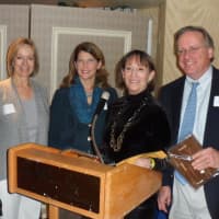 <p>State Representative Terrie Wood, First Selectman Jayme Stevenson, DCC President Carol Wilder-Tamme, and DCC Board Chairman Al Tibbetts attended the event.</p>