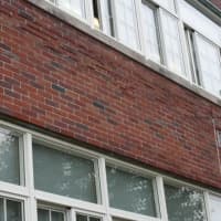 <p>An example of the masonry work that needs to be completed at the Eastchester Middle School.</p>