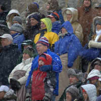 <p>Fans brave the snow and cold to watch Saturday&#x27;s football game between New Canaan and Darien at Boyle Stadium in Stamford.</p>